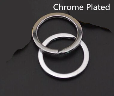 Chorme Plated 10 шт./лот, 32 мм, розовое золото, серебро, античная бронза, брелок для ключей, раздельное кольцо(никогда не выцветает), брелок для ключей для сумки, автомобиля, для изготовления ювелирных изделий - Цвет: Chorme Plated