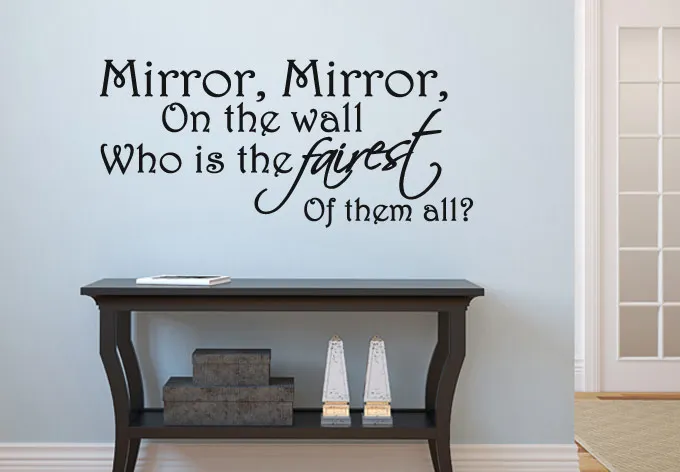 New Design Wall Decal Living Room Quotes Mirror on the Wall...Removable Sticky Vinyl Art Bedroom Decoration Sticker LA616 | Дом и сад