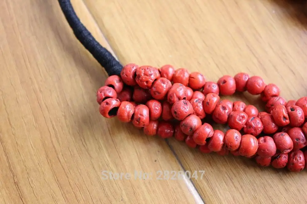 Женское винтажное ожерелье NK160 тибетское красное из искусственных коралловых