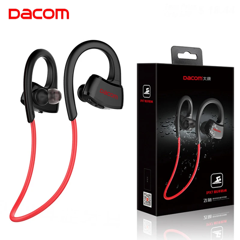 DACOM P10, MP3 плеер, гарнитура для телефона, стерео, спортивные, беспроводные, Bluetooth наушники, наушники с 512 М памятью, IPX7, водонепроницаемые, для бега