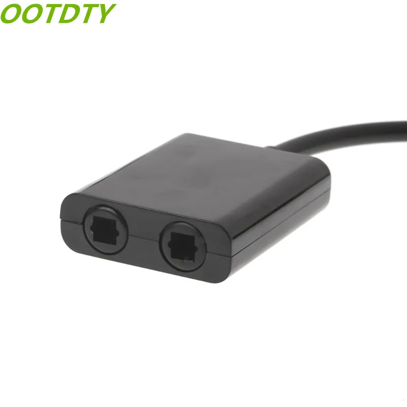 OOTDTY Цифровой оптический аудио кабель сплиттер адаптер 2 Way SPDIF Toslink от 1 В до выхода