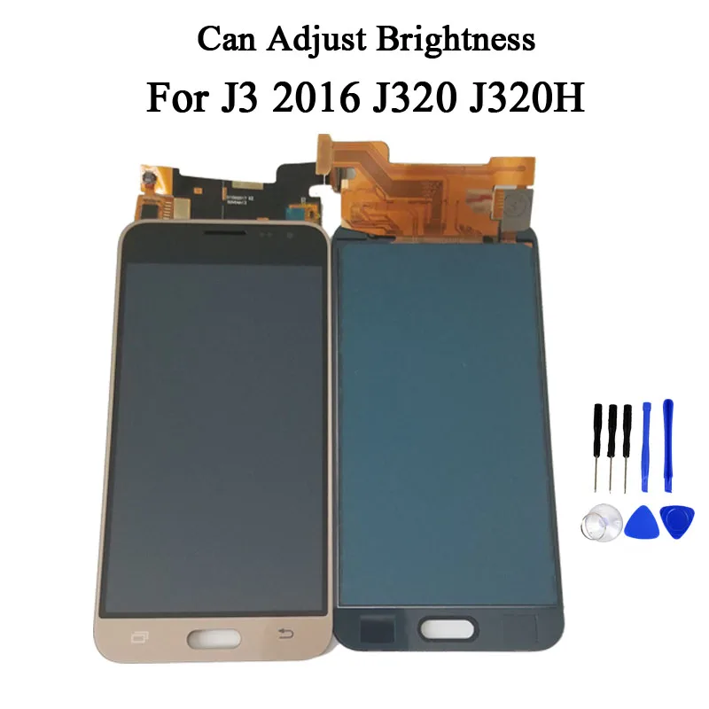 Отрегулировать Яркость ЖК-дисплей Замена для samsung Galaxy J3 2016 J320 J320F J320H J320M Дисплей