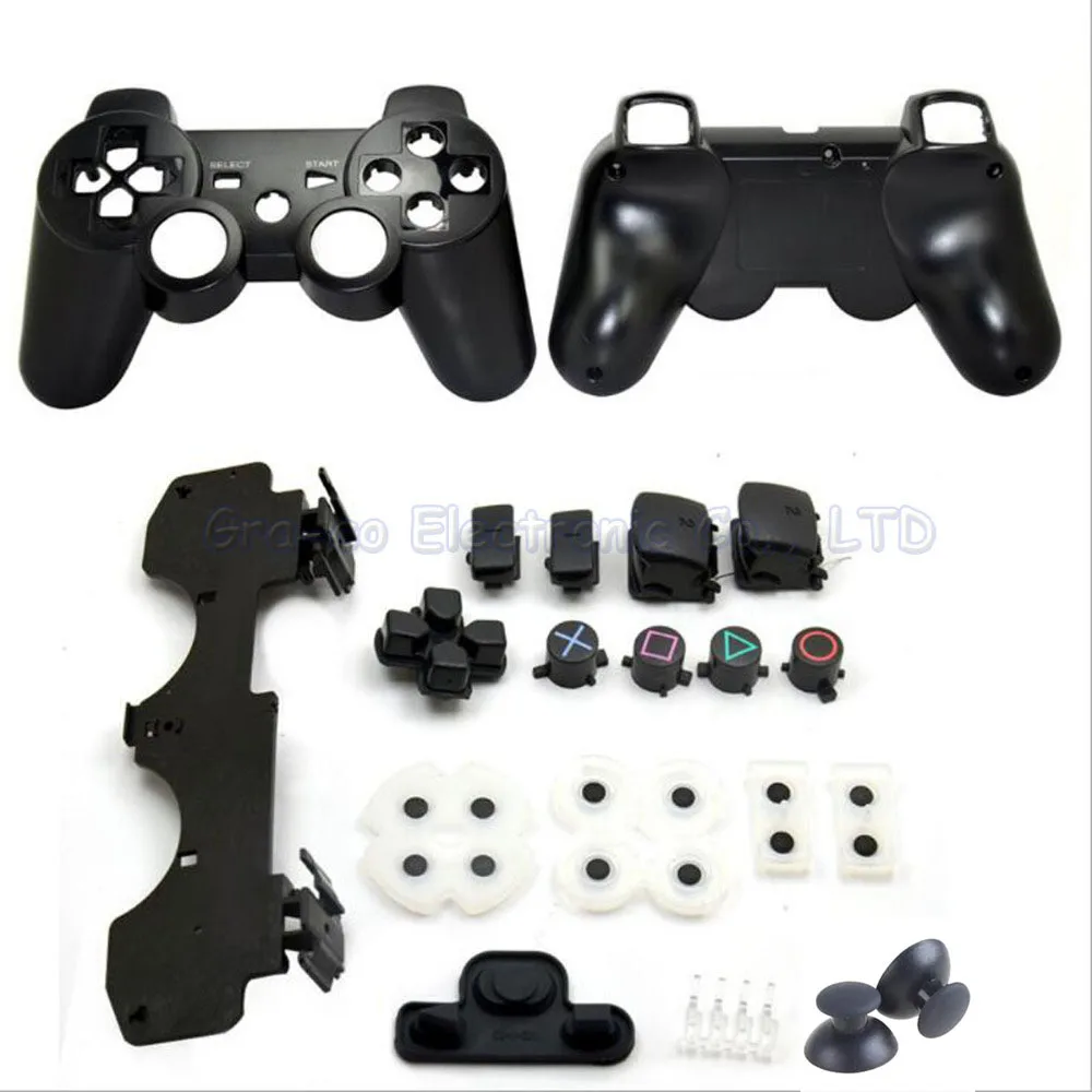 10 комплектов чехлов для геймпада PS3 чехол с полной кнопкой аксессуары комплекты
