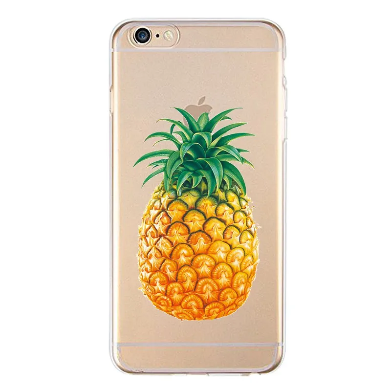 Princess Soft Clear TPU Phone Case For iPhone 4/4s 5 5s 6 6plus 7 8plus x Printed Pineapple Coque Cover Free Shipping | Мобильные