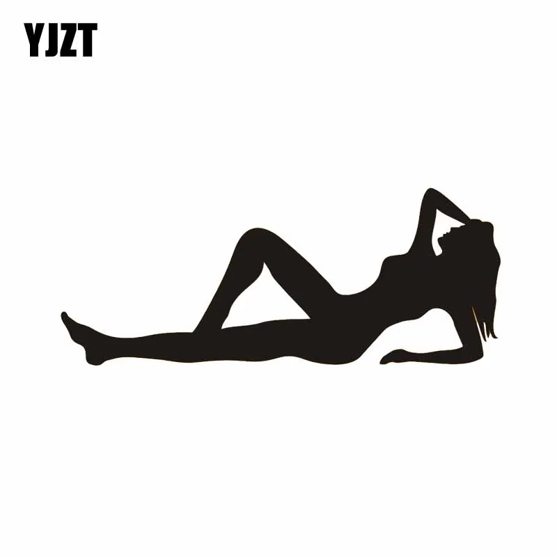 

YJZT 11,8*4,9 см вызывающе сексуальная девушка автомобиля стикер Популярные Стиль художественный дизайн винил Модный Рисунок, черный/серебро ...