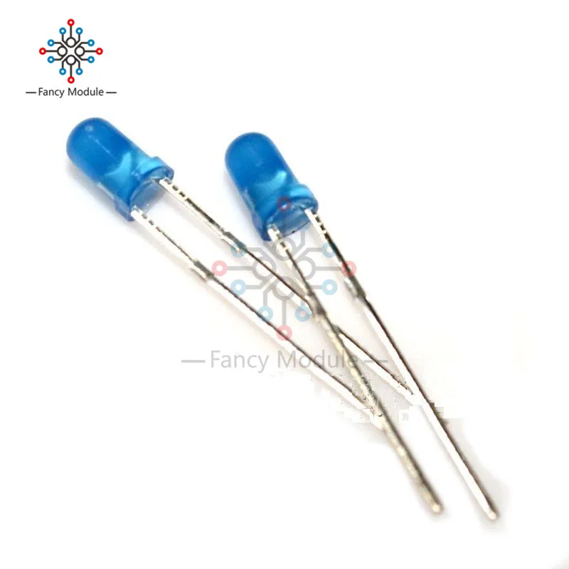 

500Pcs Blue LED 3MM Blue light-emitting diode Blue turn Blue Super Bright