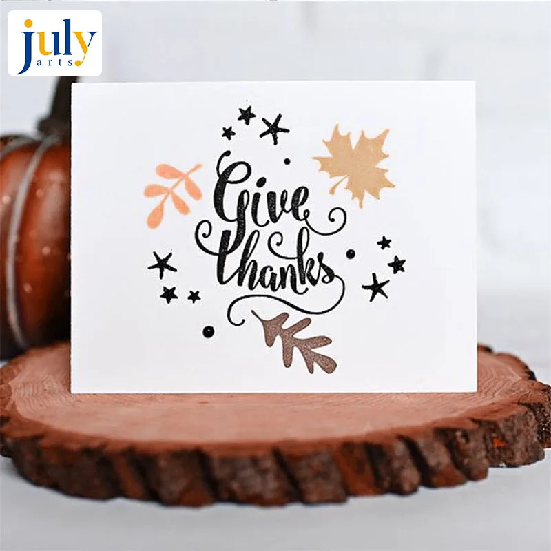 Прозрачные штампы и Julyarts для скрапбукинга резки листьев творчества