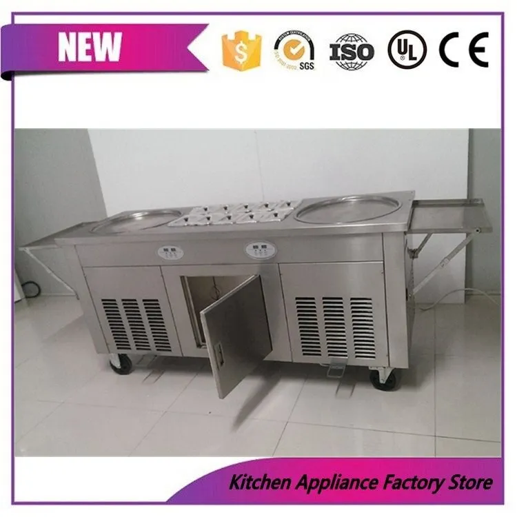 Доставка по морю 2 + 10 плоский Пан Таиланд ролл из жареного мороженого машина цена