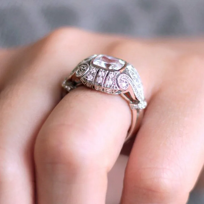 925 Anillos серебряное классическое женское кольцо с кубическим цирконием, ювелирное изделие с уникальным узором для свадьбы, кольца для мужчин и женщин, подарки