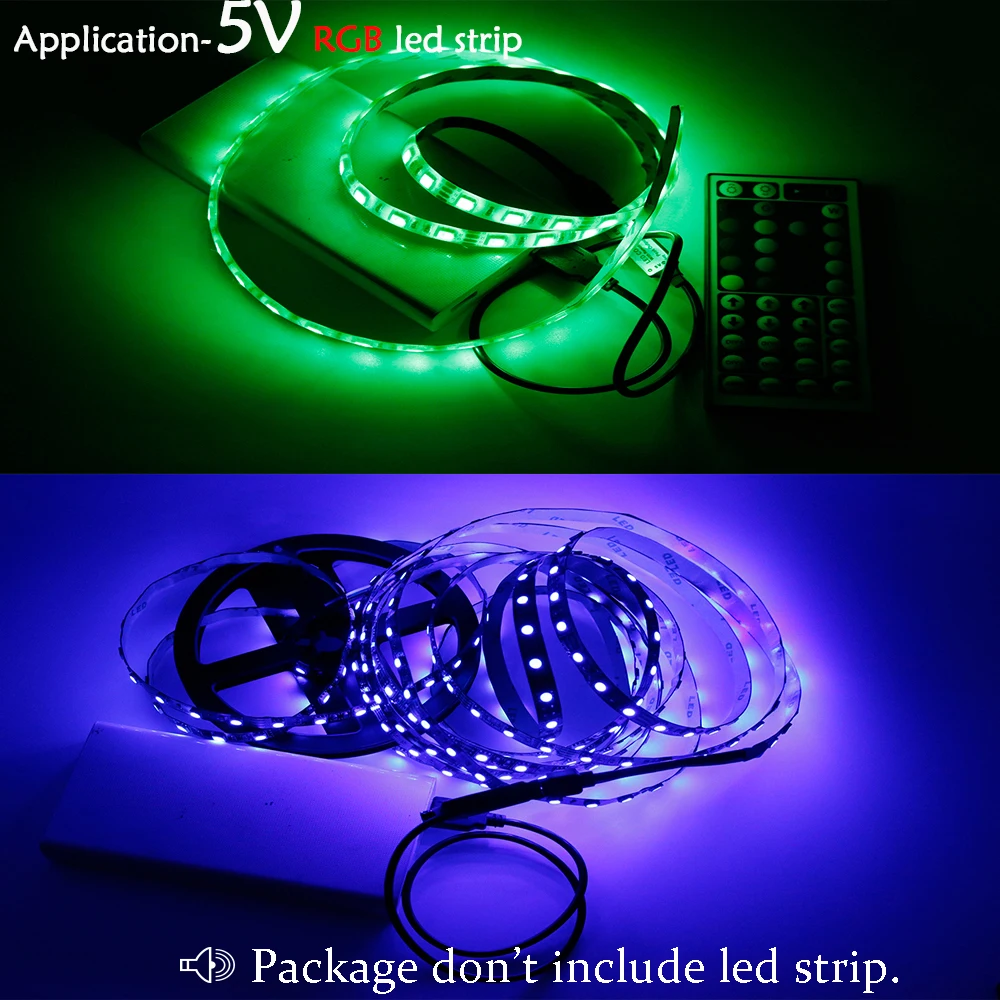 1 шт. USB RGB светодиодный пульт управления 44 клавиши RF беспроводной мини пульт дистанционного управления DC5V 12A для 3528 5050 SMD RGB светодиодный светильник JQ
