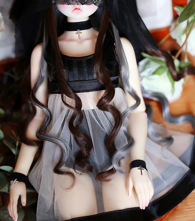 Новинка, Одежда для кукол Bjd, 1/3, 1/4, 1/6, черное платье, костюм, сексуальная прозрачная одежда для милой принцессы(5 шт.), SD DD, DDMLDY, Одежда для кукол