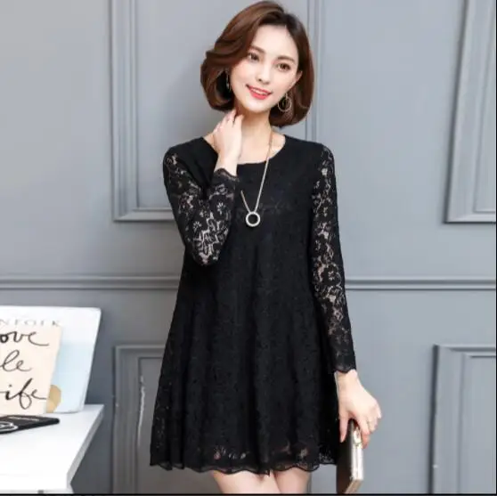 Весенние женские блузки рубашки летнее платье Mori кружевная блузка с длинным