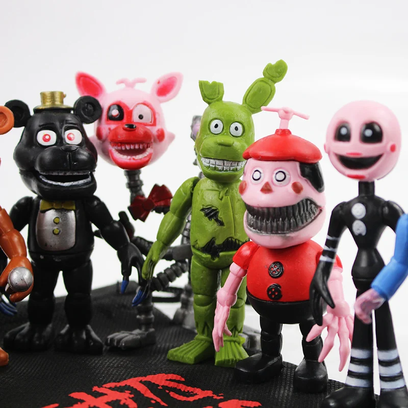 13 шт./лот 9 см FNAF ПВХ Фигурки с подарочной сумкой пять ночей у Фредди Fazbear Фокси куклы игрушки brinqudoes детские подарки