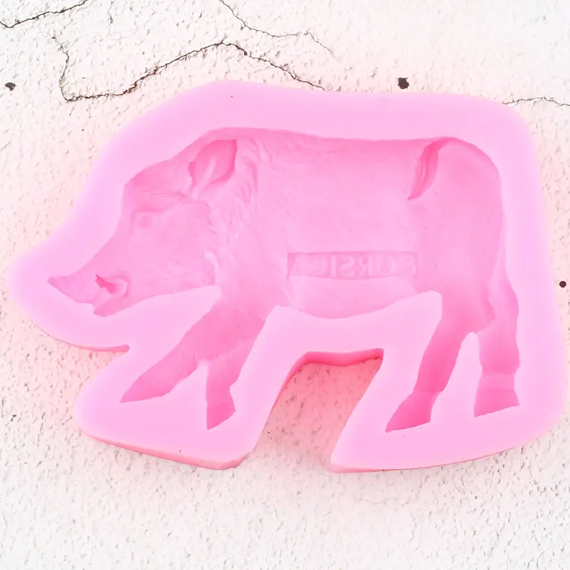 Силиконовые 3D формы в виде дикого кабана животные свинья DIY конфеты шоколад
