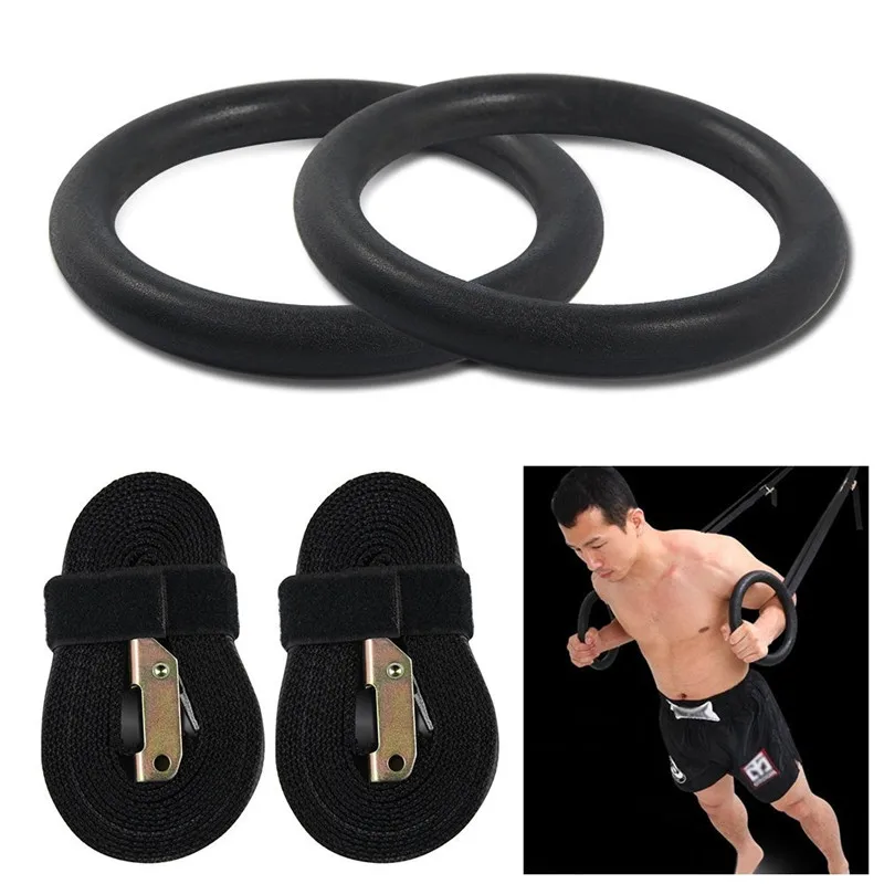 ABS гимнастические Кроссфит тренажерный зал фитнес-кольца с ремешками пряжки