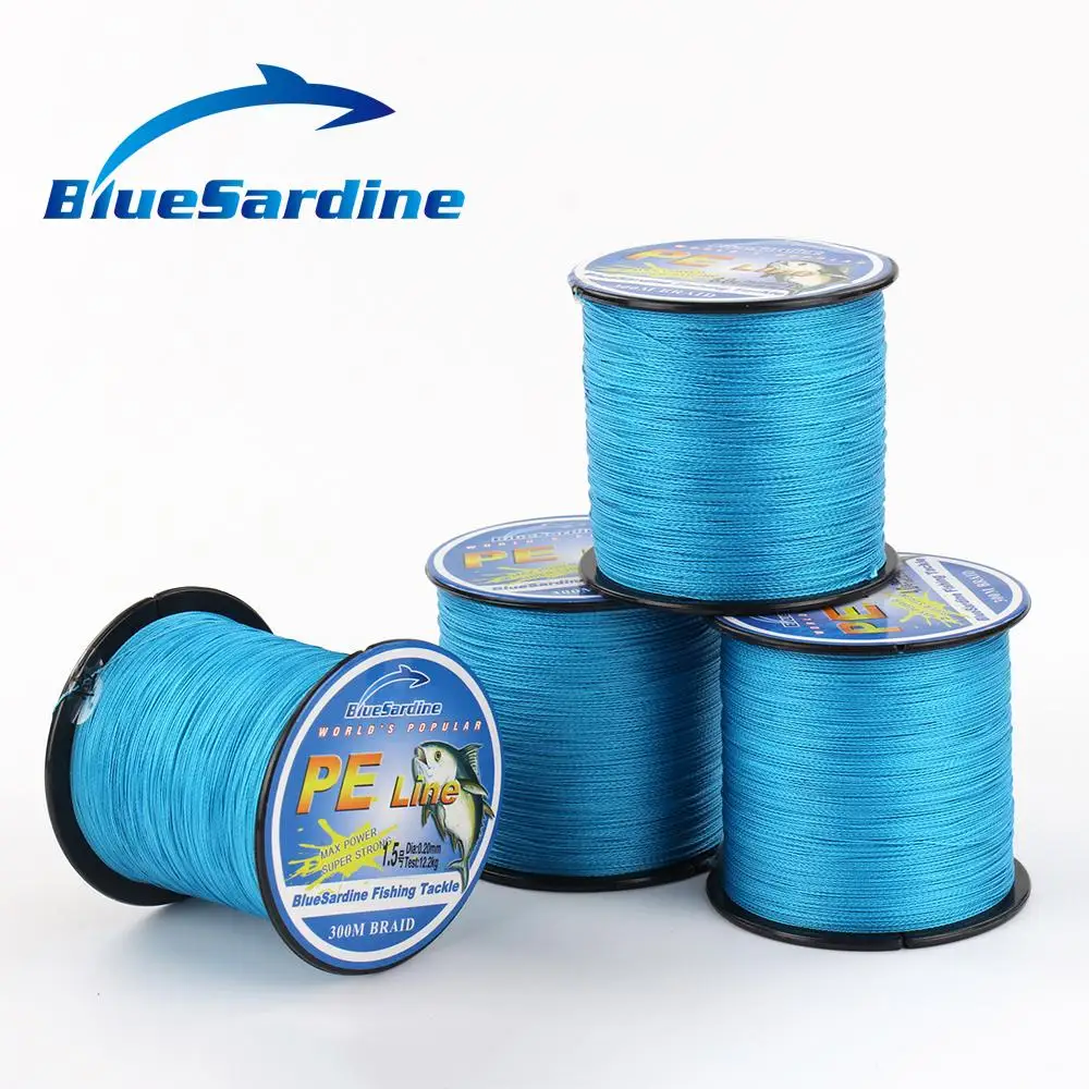Рыболовная плетёная леска BlueSardine 300 м 12-90lb | Спорт и развлечения