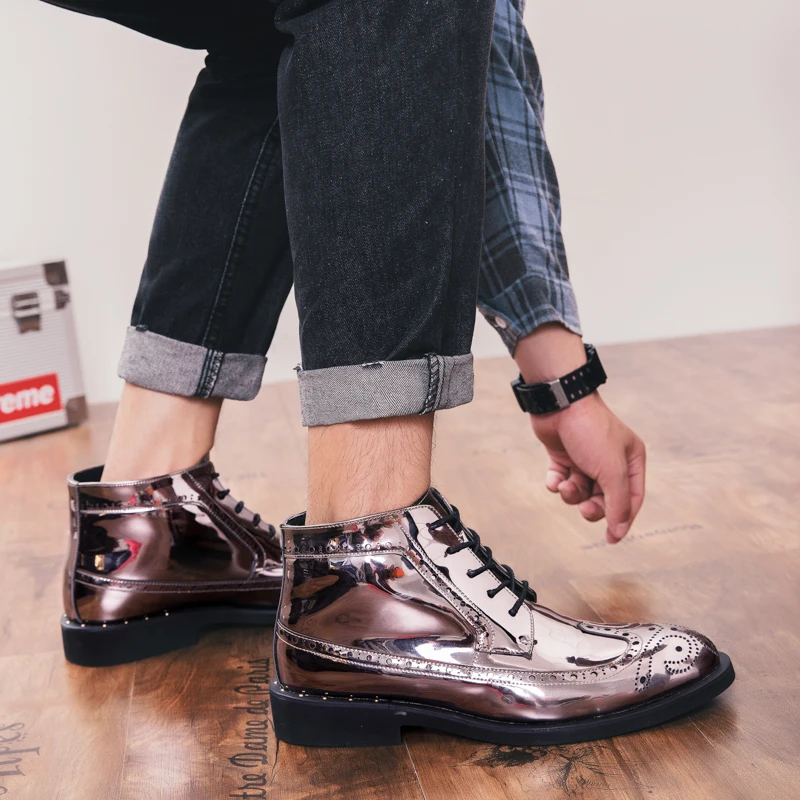 2019 fashion men's boots leather military shoes male boot army security shoe man plush size working cowboy ankle for men |