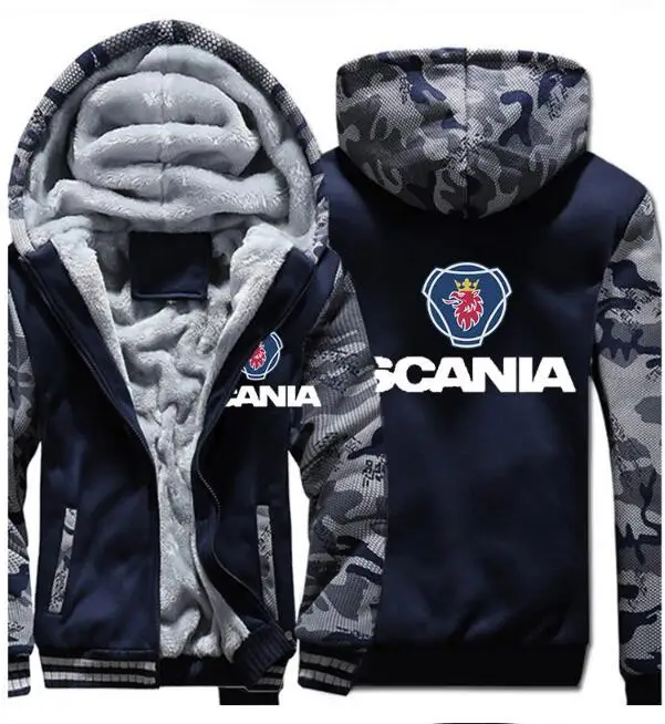 2019Car SCANIA толстовка мужская флисовая Толстая куртка с капюшоном High Street VOLO кардиган