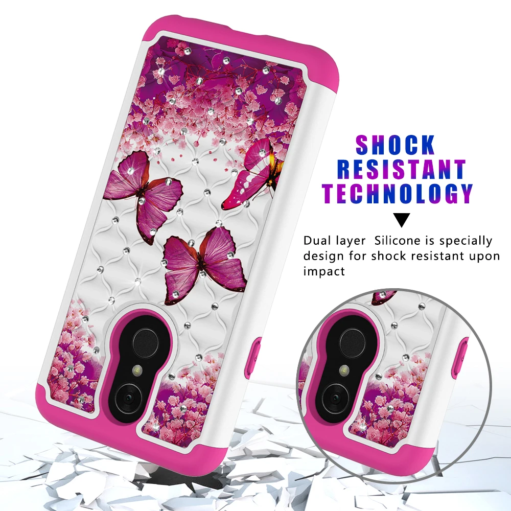 PC+TPU Glitter Case for coque LG Q7 Q7a Plus G7 ThinQ K10 2018 K30 Q Stylus X Power 2 Cover | Мобильные телефоны и