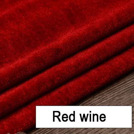 Red wine Бархатная ткань 100*160 см, полиэстер, спандекс, Telas, плюшевая ткань, цветная, сделай сам, ручная работа, шитье, лоскутное шитье, сценический занавес, скатерть - Цвет: Red wine