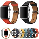 Ремешок с классической пряжкой для Apple Watch Series 5 4 3 2 1, люксовый браслет для iWatch 38 мм 42 мм 40 мм 44 мм, аксессуары для смарт-часов