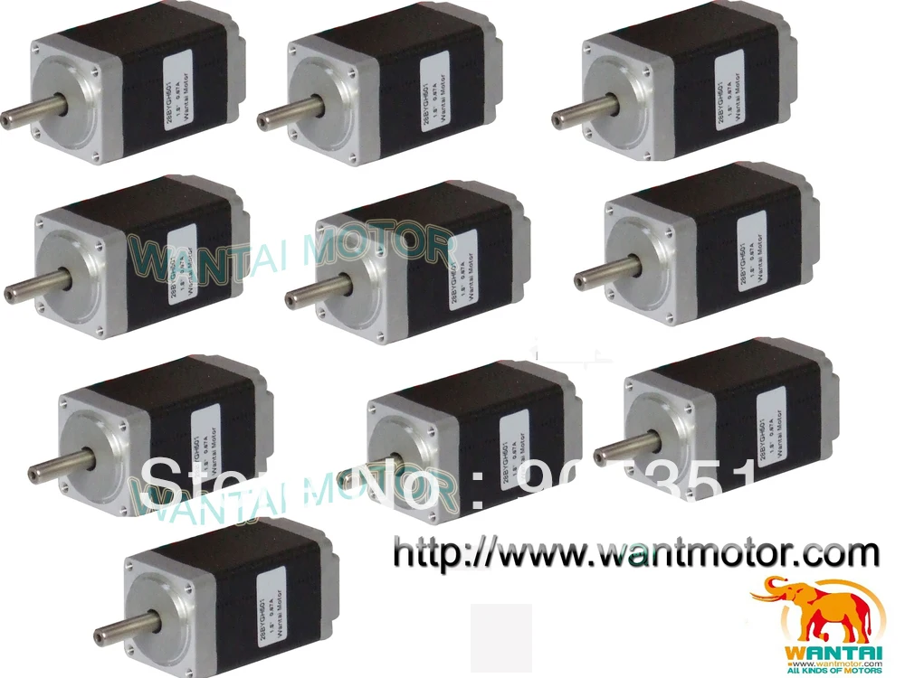 

Шаговый двигатель Nema11 Wantai 1200g.cm,0.67A, 4 провода, 51 мм Длина корпуса двигателя 3D-принтера с ЧПУ, 28BYGH501, 10 шт.