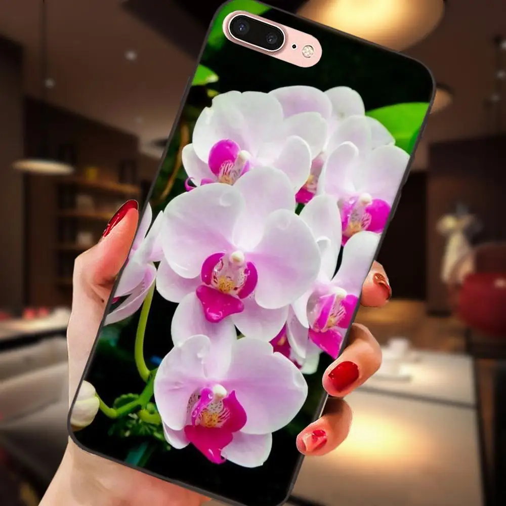 Для huawei Honor 5A 6A 6C 7A 7C 7X 8A 8C 8X9 10 P8 P9 P10 P20 P30 Мини Lite Plus Tpu чехол для телефона цветок орхидеи