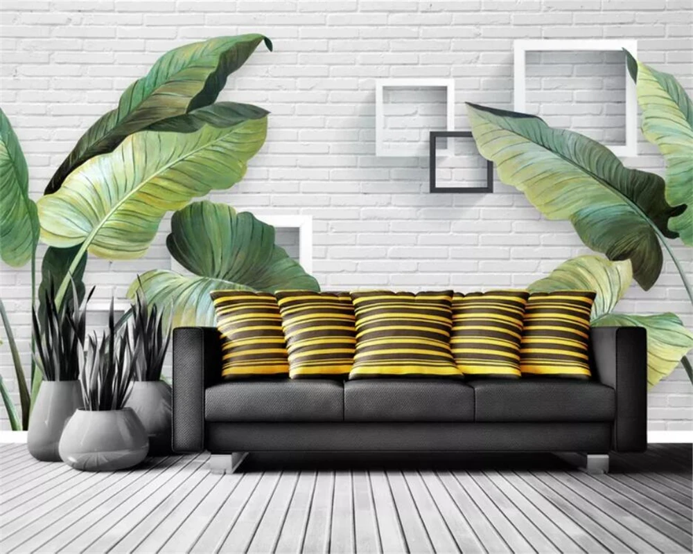 Обои на заказ фотообои Европейский ретро стиль ручная роспись тропический лес