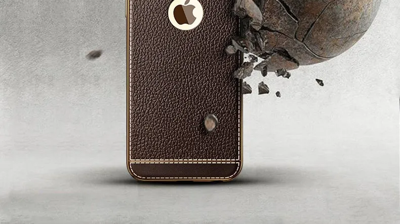 Роскошные Личи кожаный Pattern Мягкий силиконовый чехол для телефона iPhone 7 6 6 S 8 Plus X ультра тонкий Покрытие чехол для iPhone6 5 5S SE