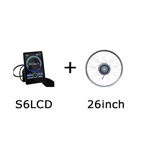 S6LCD 26INCH 36 в 250 Вт E набор для переоборудования велосипеда 2" 26" 700C Мотор колеса велосипеда электрический велосипед MTB дорожный велосипед комплект для переоборудования bicicleta электровик - Цвет: S6LCD 26INCH