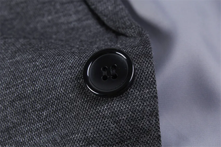 

Loldeal 2018 New Men's Casual Single-buttoned Cotton Blazer Classic Gray Slim Fit Suit Patchwork Coat 6XL Blazer Masculino