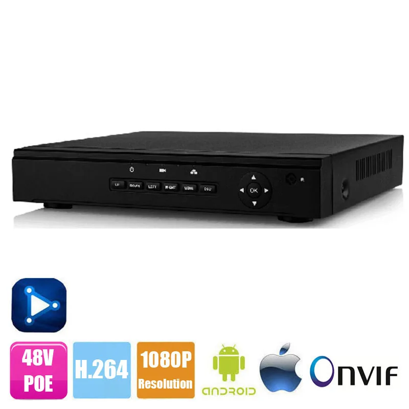 8CH 4CH 1080P 48V POE NVR комплект системы видеонаблюдения NVSIP 802.3af P2P ONVIF сетевой