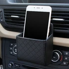 Автомобильный Стайлинг 1X Автомобильный кожаный карман для мобильного телефона, аксессуары, воздушная розетка, сумка для хранения для Ford focus 2 Renault megane Toyota corolla