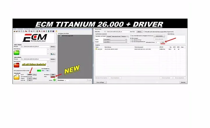 

Newest ECM TITANIUM 1.61 with 26000+ Driver for Mpps Fgtech