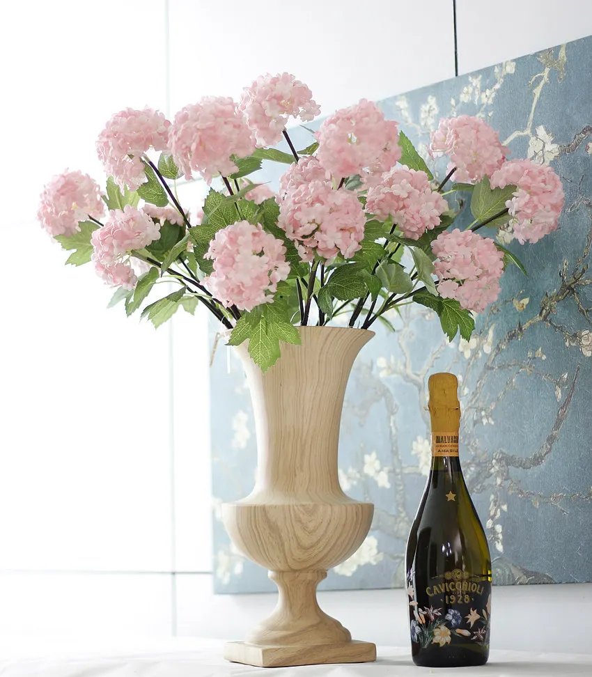 Лидер продаж 3 головки осенняя искусственная Гортензия цветы композиция