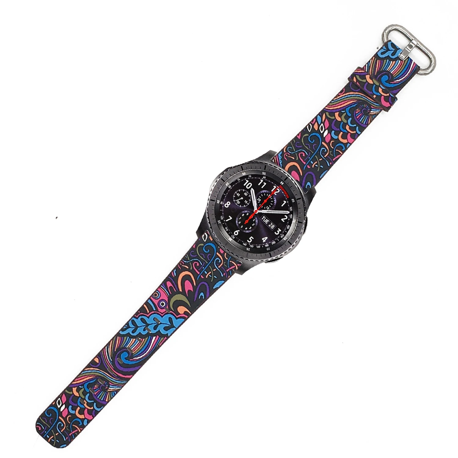 Цветок из искусственной кожи ремешок для часов samsung gear S3 S2 22 мм для Amazfit Stratos ремешок для Xiaomi Watch 1 2 Amazfit Pace