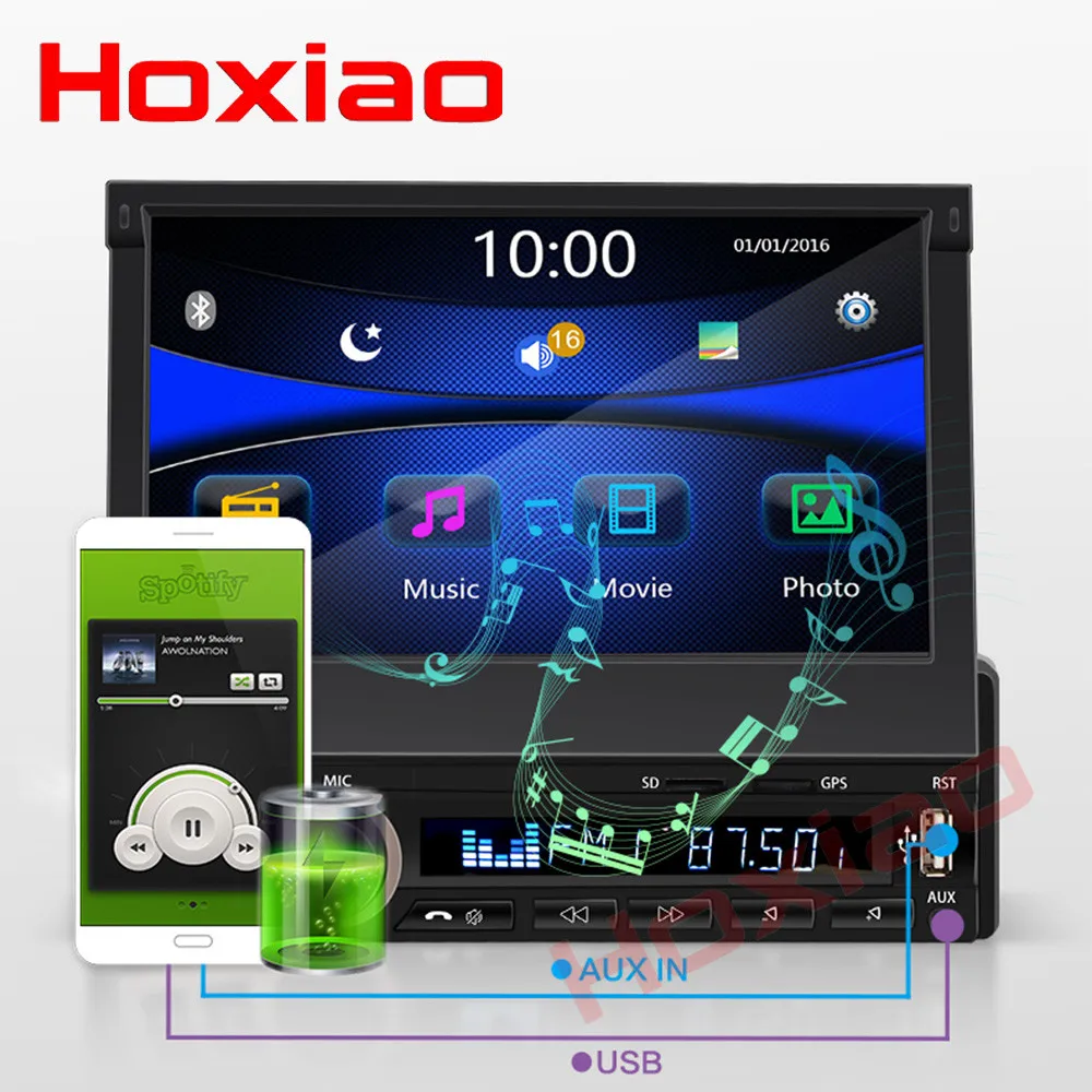 7 дюймовый GPS TFT LCD Автомобильный MP5 плеер Bluetooth FM радио мультимедийный