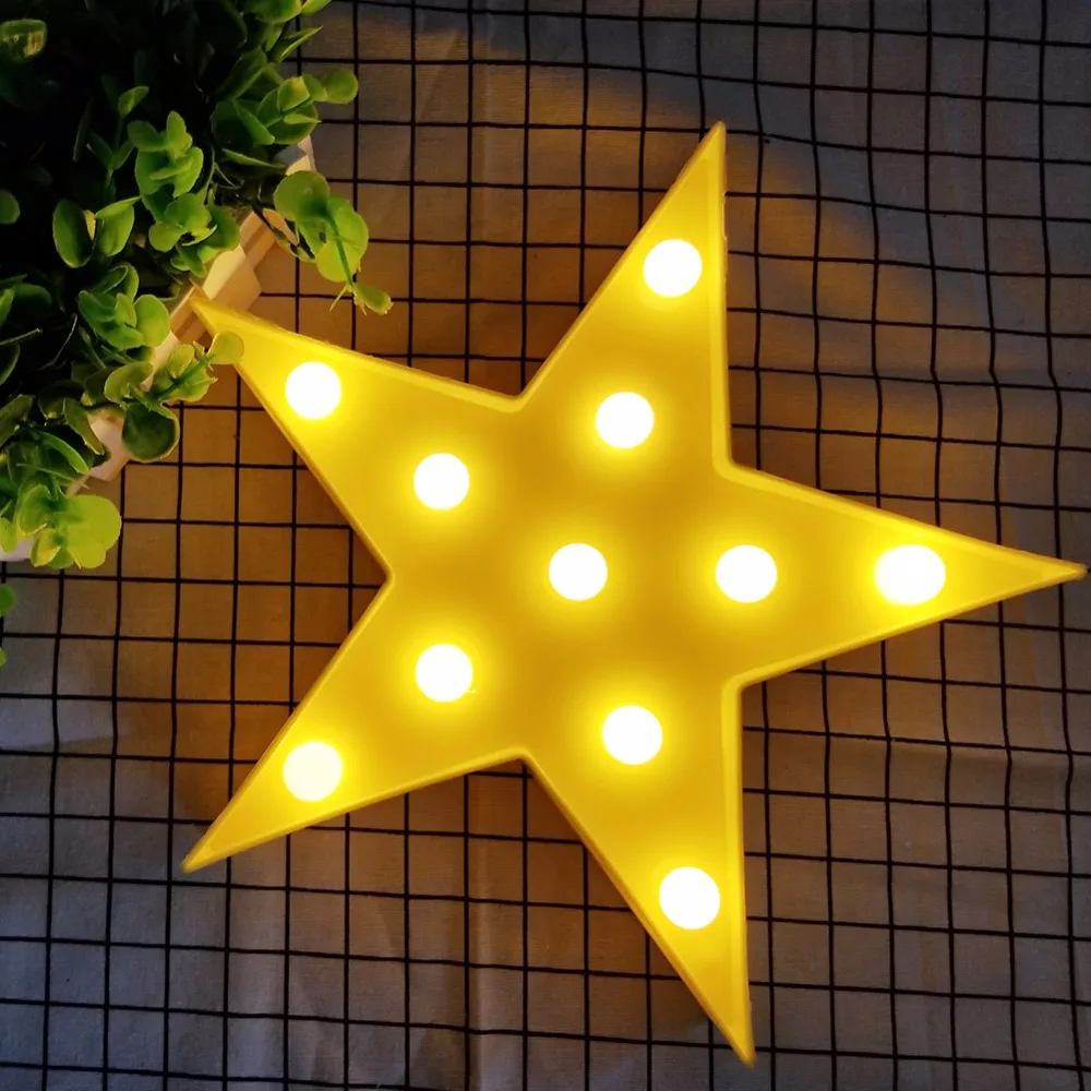 AmmToo праздничный свет в форме звезды 3D Светодиодная лампа Marquee Xmas Luminaria Led стоячая