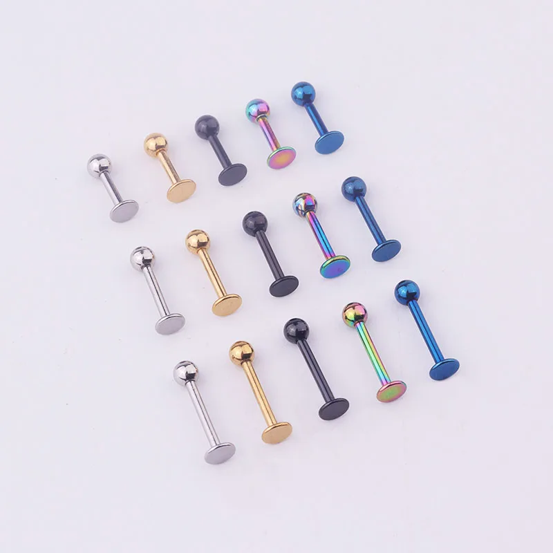 Sellsets 5 шт./лот 6/8/10 мм 16G хирургическая Сталь мяч Губная Серьга Стад губ пирсинг для пупка лепестка раковины вперед спиральный для хряща серьги