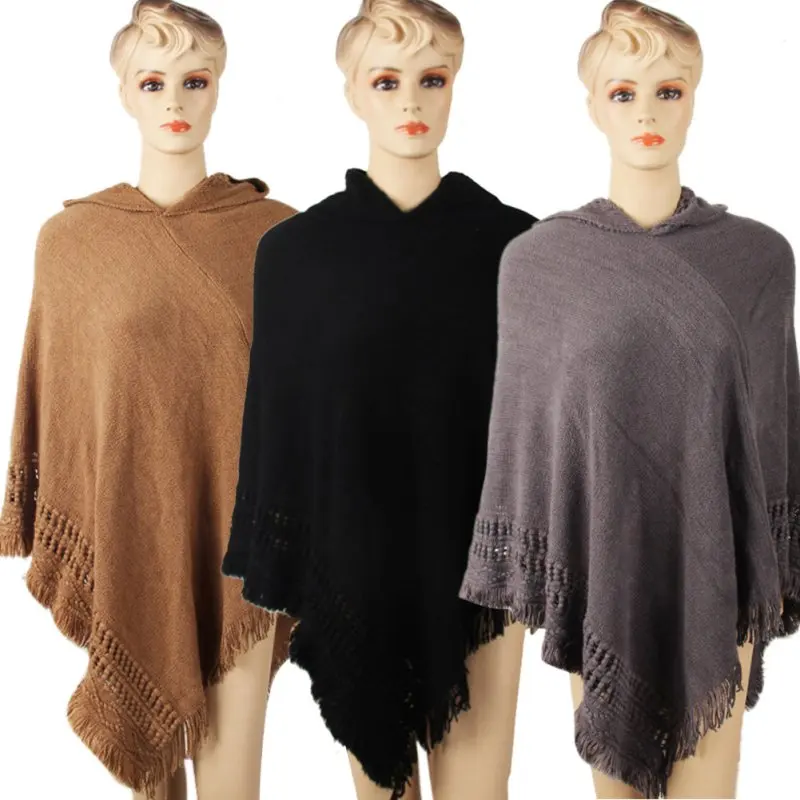 Autumn Shawl Scarf Sweater Fashion Design Women Ladies Tassel Coat Fringe Irregularity Winter Warm Pullove New 7472 | Женская одежда