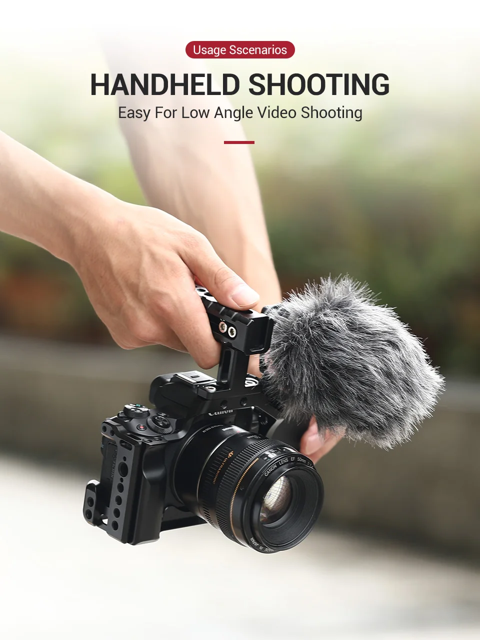 Клетка для камеры SmallRig DSLR для Canon EOS M50/M5 с креплением Nato Rail для холодного башмака для быстрого крепления 2168