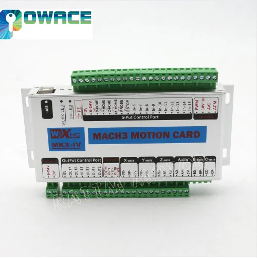3 осевая XHC MK3 CNC Mach3 USB плата управления движением Breakout Board 2000 кГц (2 МГц) Поддержка