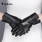 Женские перчатки Gours, черные перчатки из натуральной овечьей кожи, с возможностью управления сенсорным экраном, GSL075, зима 2019