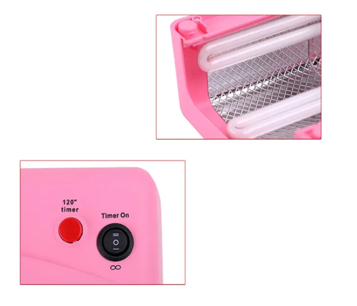 

1 Pcs 818 36W UV Lamp Gel Nail Dryer White Pink UV Nail Lamp Curing for UV Nail Gels Polish Nail Art Tools By Free Shipping