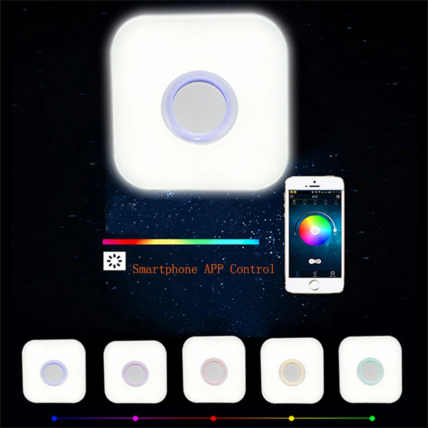 Музыкальный потолочный светильник с Bluetooth динамиком современные светильники