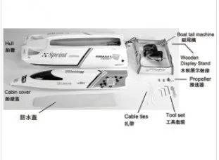 Стекловолоконная F3 электрическая бесщеточная RC гоночная лодка 1127 с мотором 3000 KV +