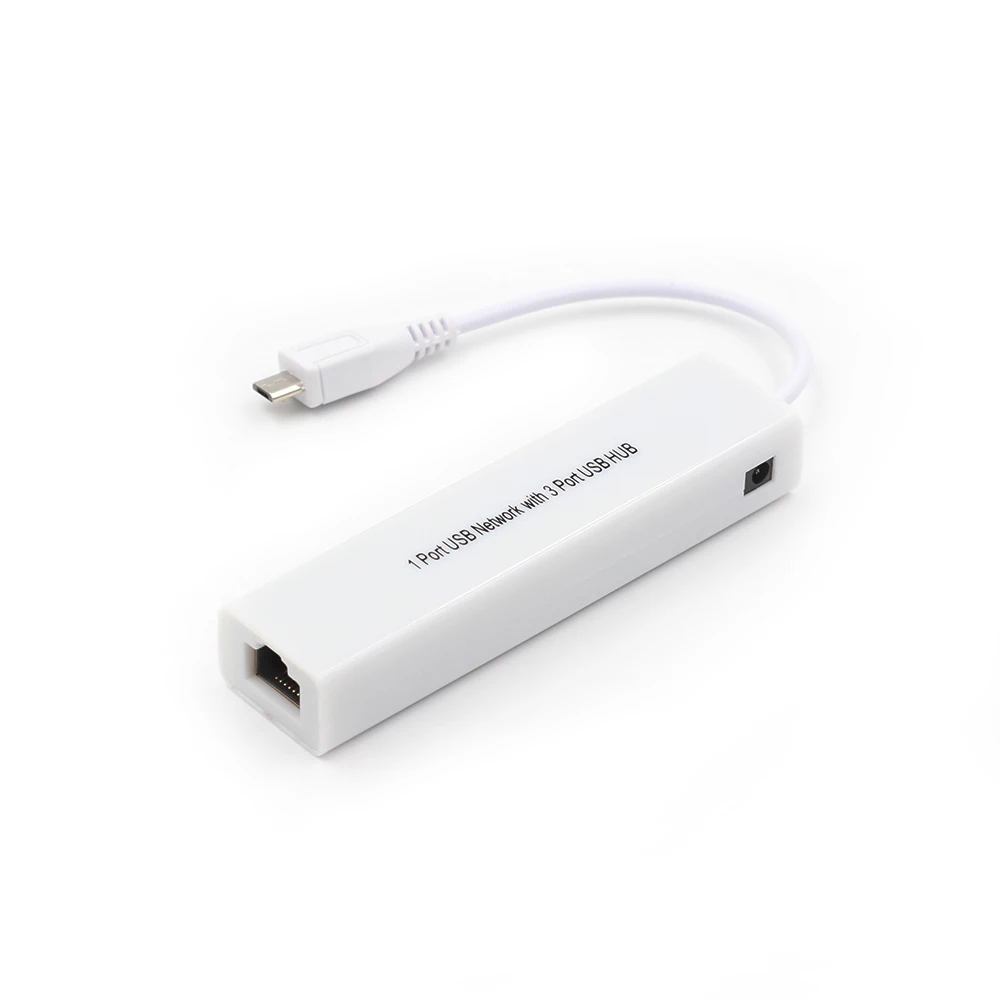 Микро USB 2 0 хаб к RJ45 сетевая карта LAN адаптер Ethernet 100 Мбит/с 3 порта OTG для Samsung