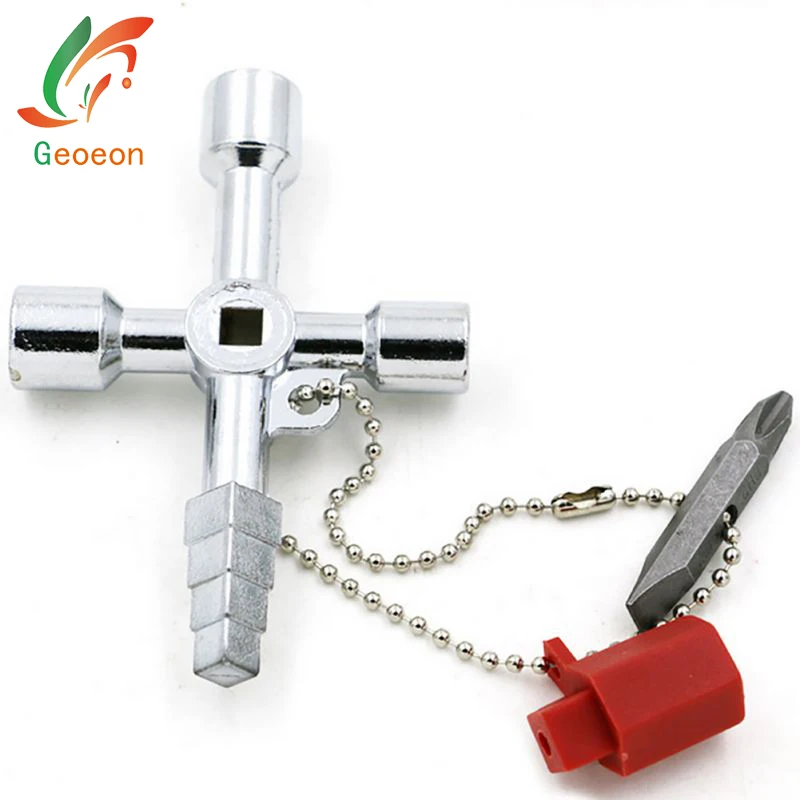 Geoeon 1 шт. 4 в Baota с перекрещивающимся ключом Многофункциональный счетчик воды ключ