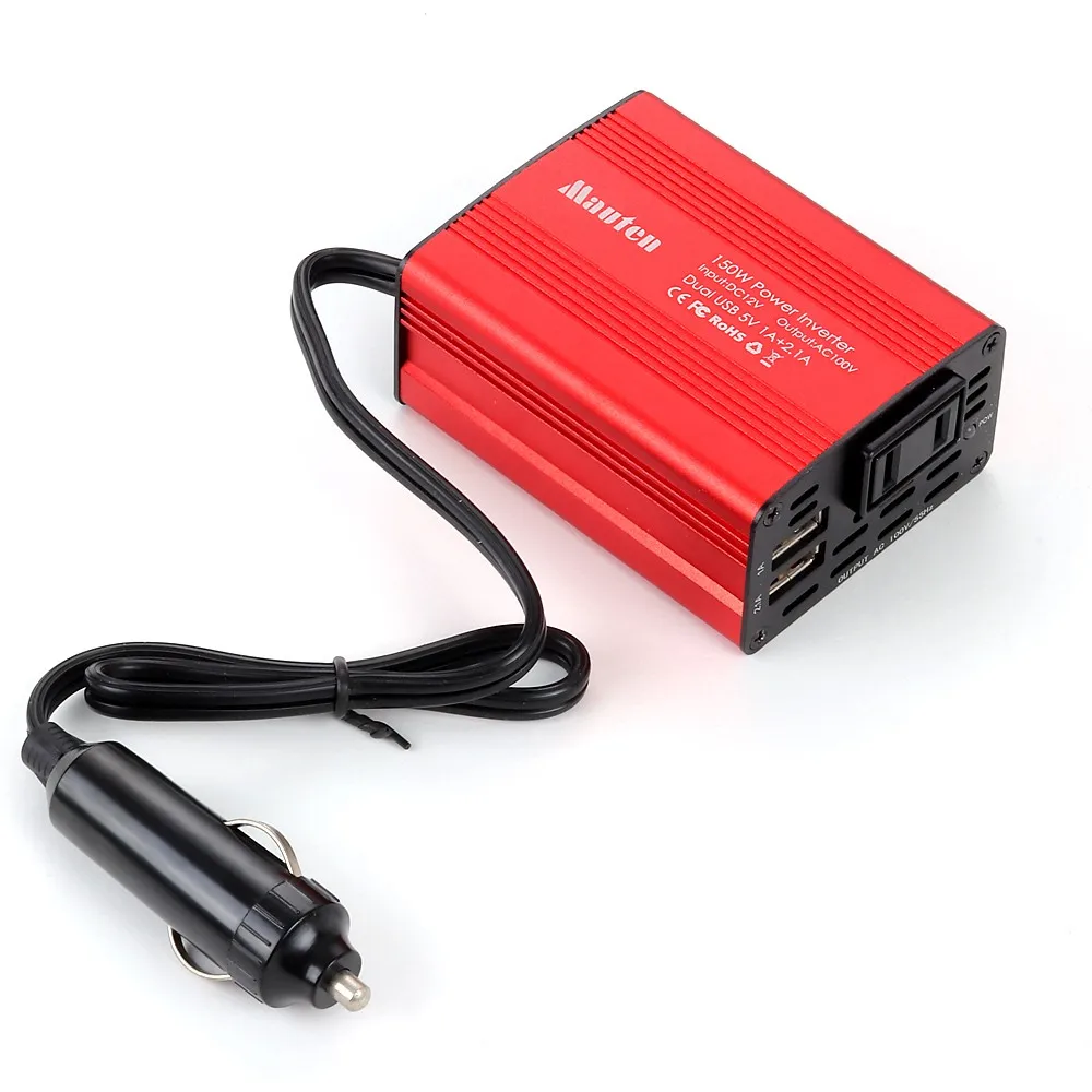 150 Вт автомобильный инвертор постоянного тока 12 В к Ac 220 и 110 конвертер Usb зарядное