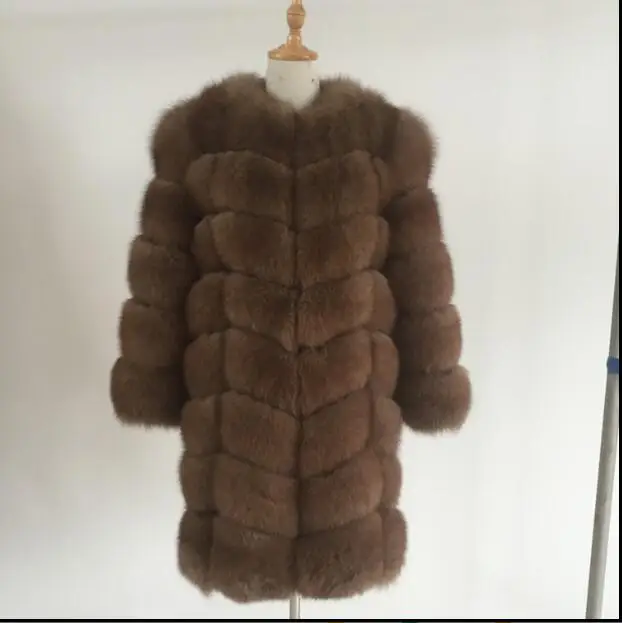 Лидер продаж винтажное пальто из натурального меха лисы с квадратными и круглыми